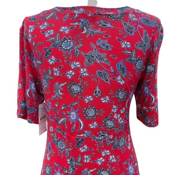 Karen Kane Women’s A-line Red Paisley Floral Mini Dress Size Medium NWT - Picture 7 of 14